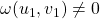 \omega(u_1,v_1)\neq 0